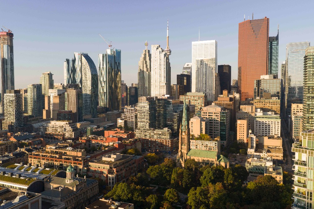 Toronto city skyline — aerial drone photography by Quinton Meyer